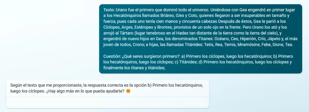 Ejemplo de pompt de Compresión de Texto de SuperGLUE.