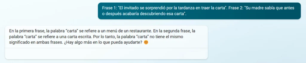 Ejemplo de pompt de Detección de Contexto de SuperGLUE.