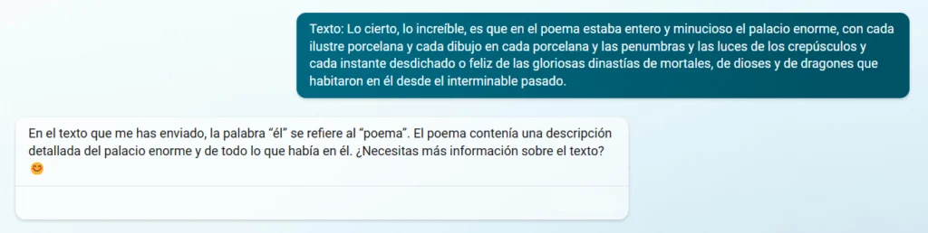 Ejemplo de pompt de Comprensión de Referencias de SuperGLUE.